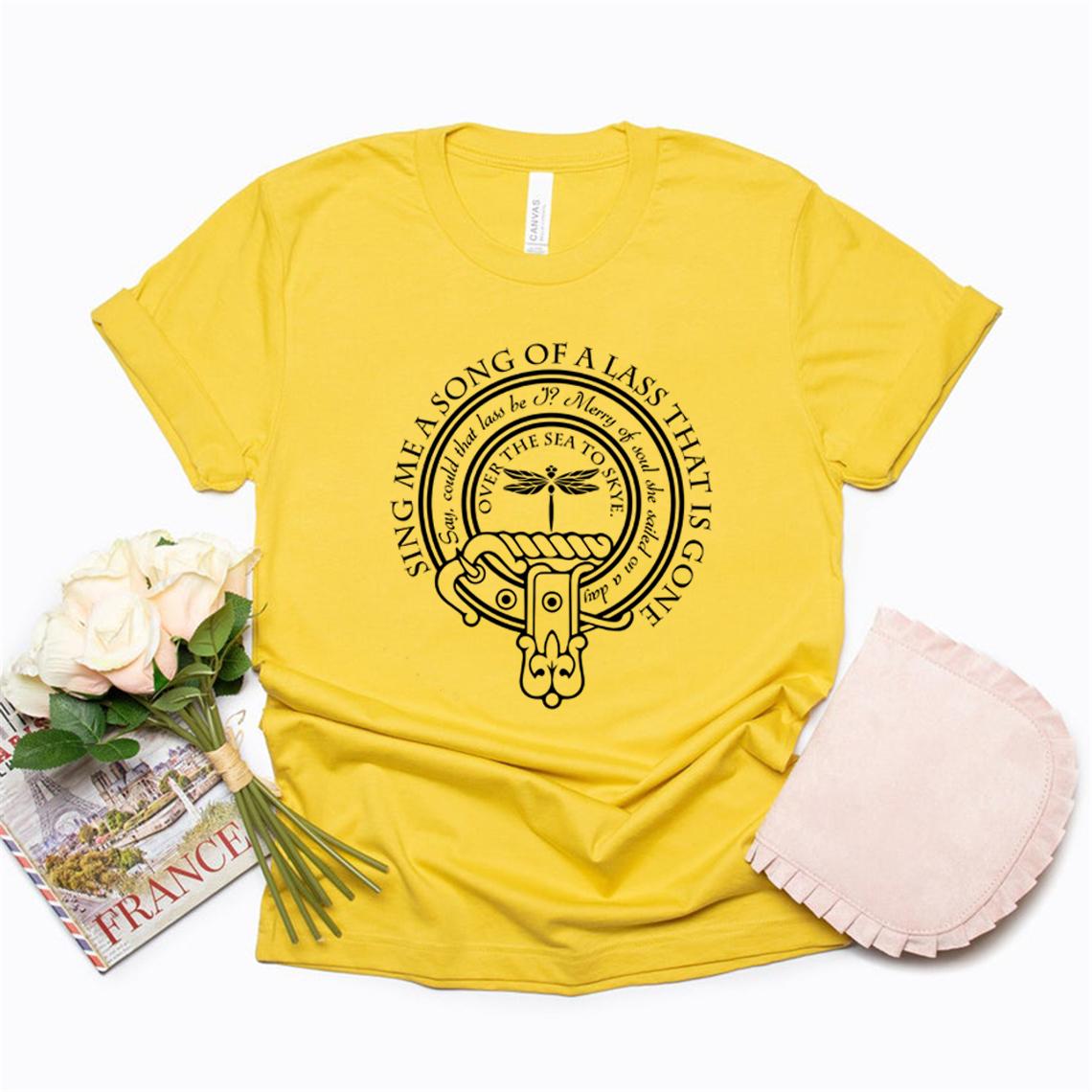 

Спой мне песню о девушке, которая ушла, футболка, футболка из книжной серии «Чужестранка», футболка Джейми Фрейзера, унисекс, графическая футболка, повседневные топы, унисекс 4XL