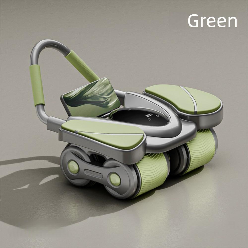 

4 Колеса 6 в 1 Тренажерные колеса с таймером Ролик для упражнений Новое тренировочное колесо Домашний спортзал зелёный