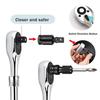 3/8-inch Square Socket Ratchet Wrench, Telescopic Quick Release Ratchet Drive, 72-Tooth, Reversible Enlarged Handle