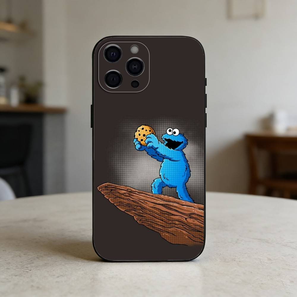 C-Cookie-M-Monster-R Funny Phone Case For iPhone 17,16,15,14,13,12,11 Plus,Pro,Max,Mini Silicone black Soft Cover