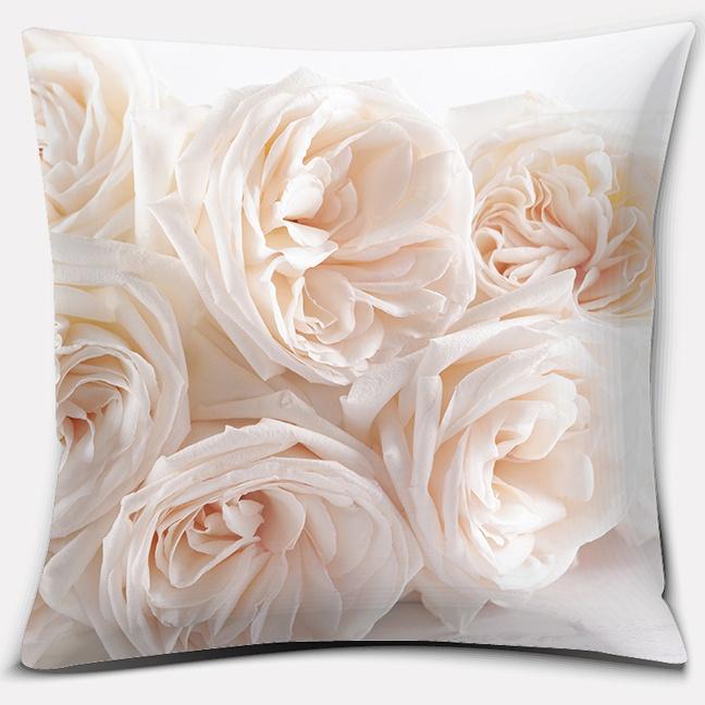 Modern Pink Flowers Series Pillow Gift Home Office Decoration Bedroom Sofa Car Cushion Cover