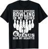 Funny Bowling Gift For Men Women Cute Bowler And Jesus Love T-Shirt