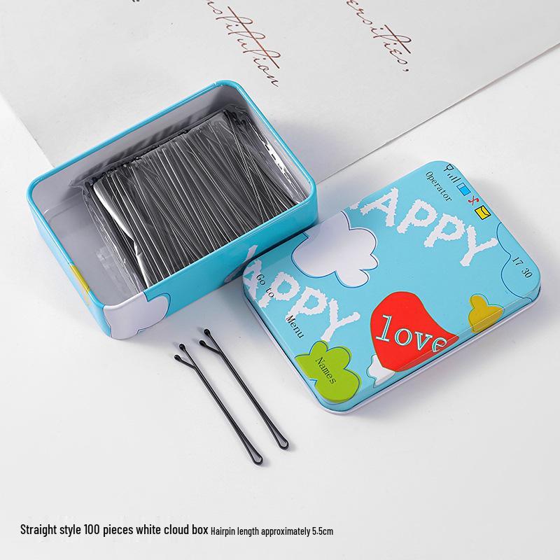 50-200 Pcs Black U-Shaped Bobby Pins & Flat Hair Clips for Hair Styling