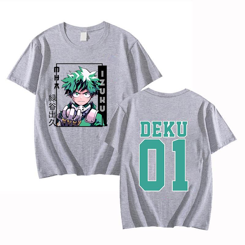 Hot Deku Funny Summer T-Shirt Harajuku Anime Print Fashion Short Sleeve Summer Casual T-Shirt Tops