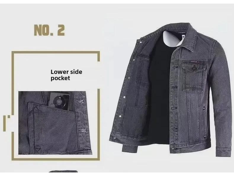 2024 Men's Korean Style Denim Jacket: Versatile Spring/Autumn Casual Wear for Youth