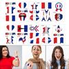 10x France Paris Day Flag Stickers Label Women Men Kids Party Favor