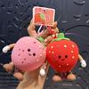 Cartoon Cute Fuits&Vegetables Pvc Portable Coin Purse For Going Out, Headphones, Mini Bag, Backpack Pendant, Gift Toy