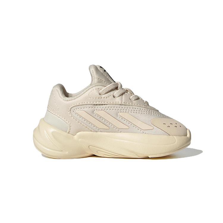 Adidas Originals Ozelia El I Abrasion Resistant Low top Toddler Shoes Beige Yellow Infant And Toddler GW7215