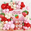 Strawberry Theme Balloon Chain Set Sweet Sweet Pink Girl Birthday Background Decoration Balloon Arch