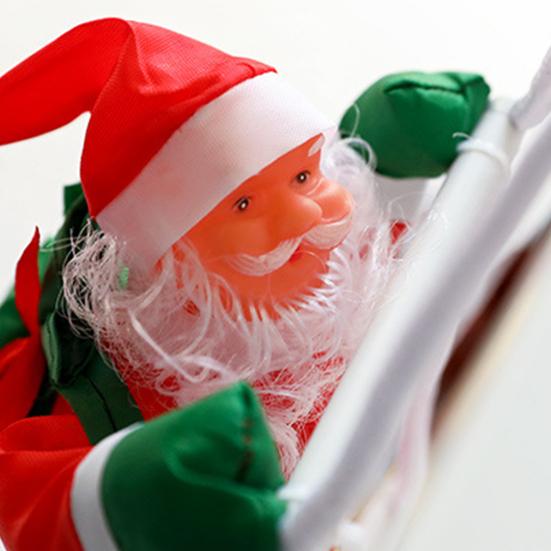Santa Žebřík Přívěsek Vánoční Dekorace Slavnostní Santa Ozdoba s Kudrnatým Plnovousem Slavnostní Závěsná Ozdoba