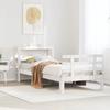 VidaXL Bed Frame with Headboard Without Mattress White 90x200 Cm 3306107