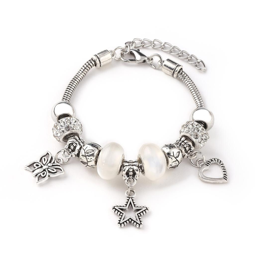 Creative Butterfly Star Charm Bracelet Fashion Jewelry Gift for Women and Girls