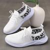New women's flat-bottomed casual sports shoes New round head large size lace-up fashion mesh shoes