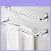 Nodrill Stainless Steel Bathroom Towel Rack With Dual Rods For Modern Home Use
