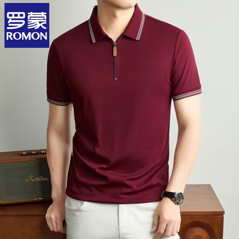 Romon Men s Short Sleeve Cool Cotton Polo Shirt 4XL