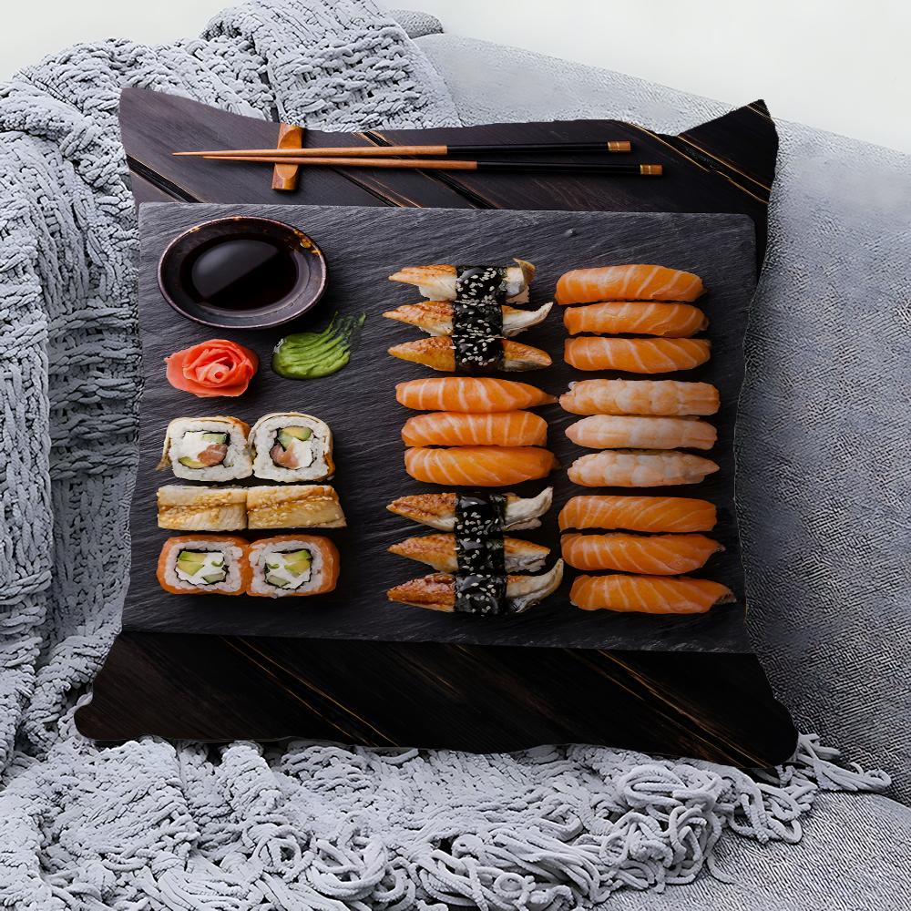 Japanese Delicious Sushi Pillowcases Home Bedding Decorative Pillow Cover Wedding Super Soft Pillow Case