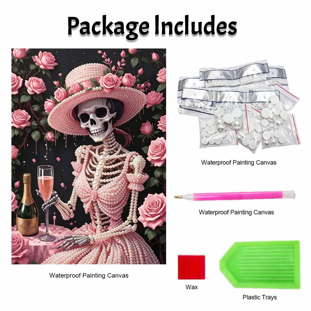 Halloween Pearl Painting Art Full Pearl Elegant Vintage Floral Aesthetic Handmade Diy Home Decorations