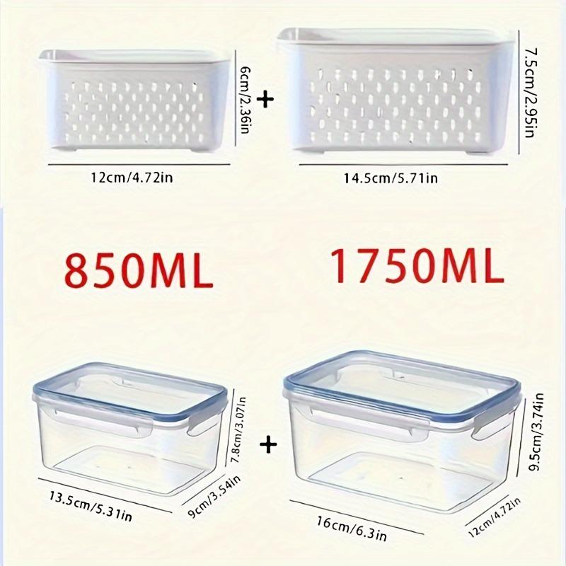 4PCS Leak-Proof Containers! 2-Layer Airtight Lock for Meal Prep. Stackable & Reusable - Keep Food Fresh