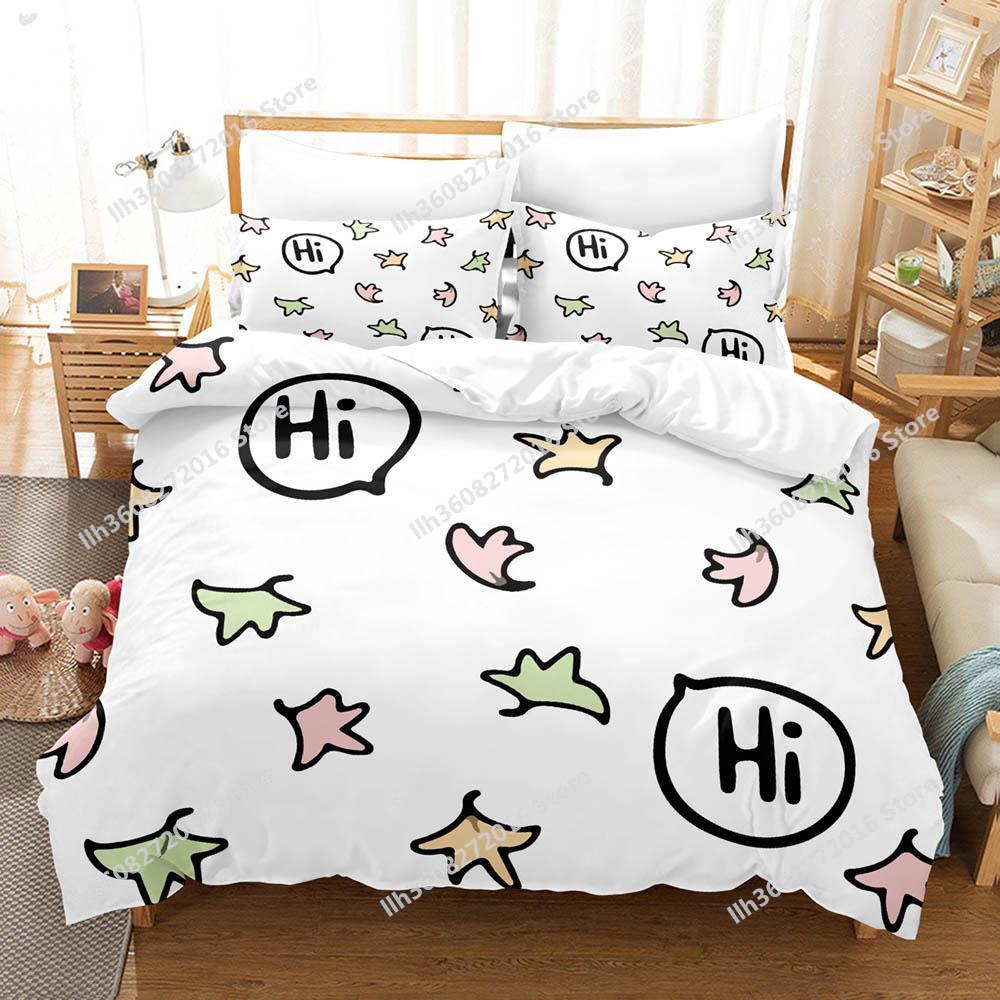 Heartstopper Beddengoedset Eenpersoons Twin Volledig Queen King Size Bedset Volwassene Kind Slaapkamer Dekbedovertrek Sets 3D Print Anime Ahorn Le EU Double(200x200cm)
