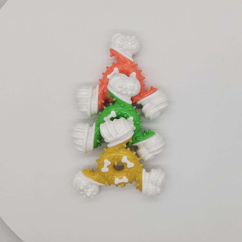 Nylon Chew Triangle Bone: Bite-Resistant, Teeth-Cleaning Dog Toy for Interactive Chewing & Boredom Relief