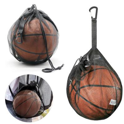 Přenosná taška na jednu síťovanou míč Outdoorová taška na volejbalový basketbalový míč se stahovací šňůrkou Síťka pro uložení sportovního vybavení