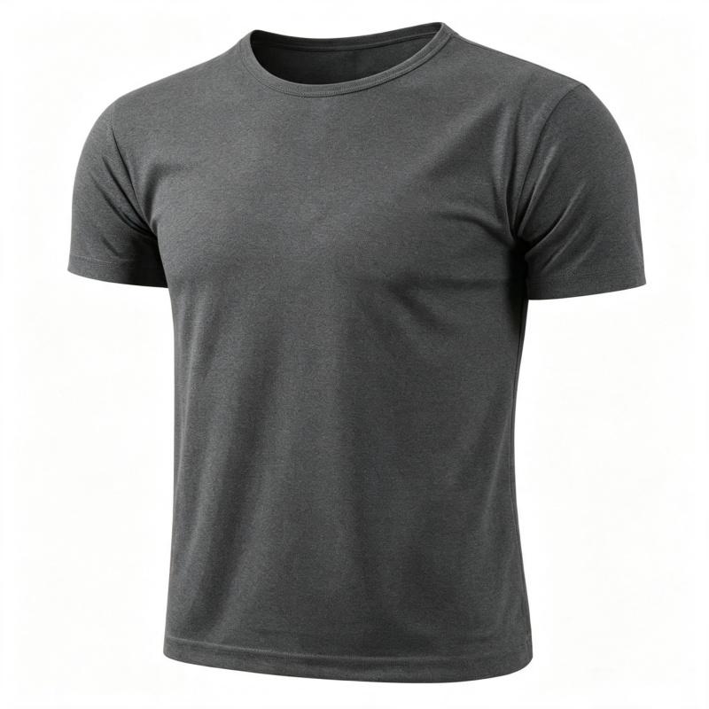 Men's Solid Color Mesh Quick Drying T-shirt Round Neck Short Sleeved Sports Top Summer Fitness Running Casual Base Shirt Unisex