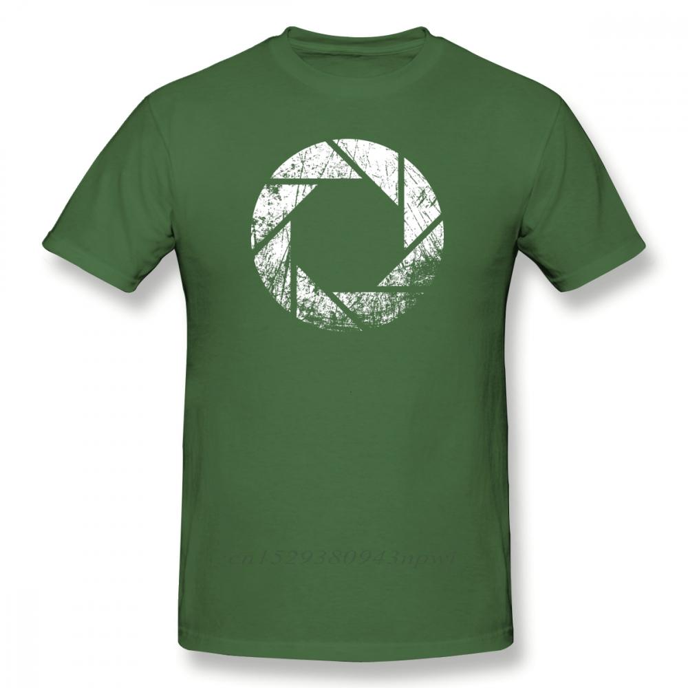 Portal T Shirt Aperture Laboratories Distressed TShirt 100 Cotton Male Tee Shirt Print Casual ShortSleeve Plus size Tshirt