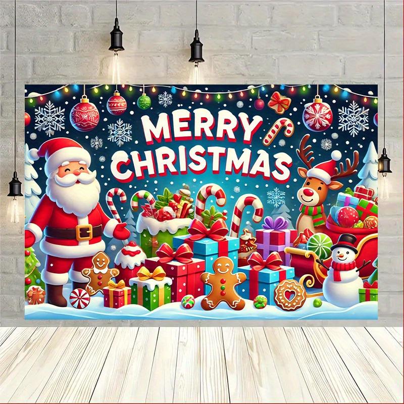 1pc2Dflat, Merry Christmas Santa Claus, for Living Room, Bedroom, Office Decoration, No Power Required - Wzy