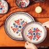 Honey Caihong Dish Set Ceramic Tableware Rice Bowl Noodle Bowl Binaural Soup Bowl Large Vegetable Plate Household
