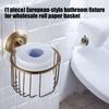 Dekorative Metall-Badezimmerarmatur Toilettenpapierkorb Wandhaken Bietet zusätzlichen Stauraum & Sanfte Kanten