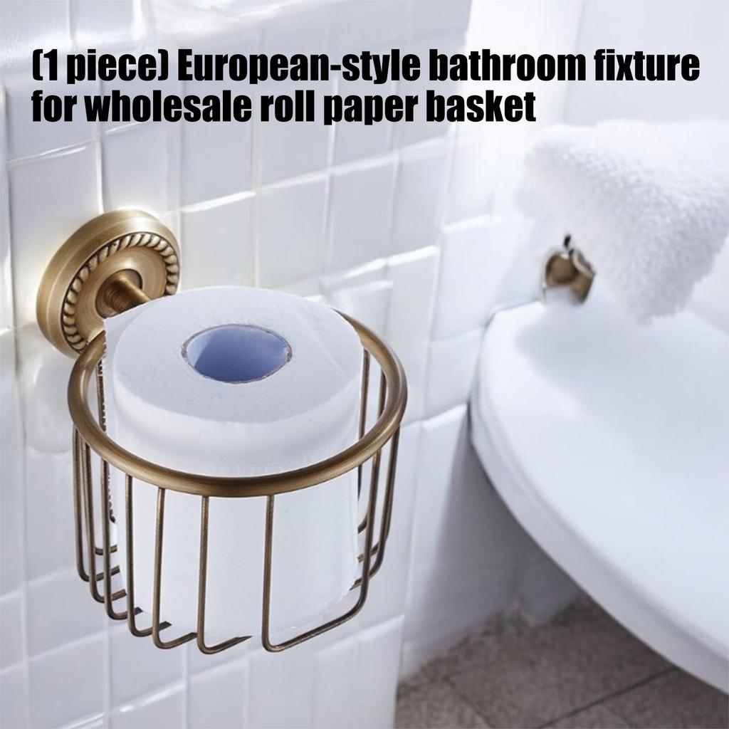 Dekorative Metall-Badezimmerarmatur Toilettenpapierkorb Wandhaken Bietet zusätzlichen Stauraum & Sanfte Kanten