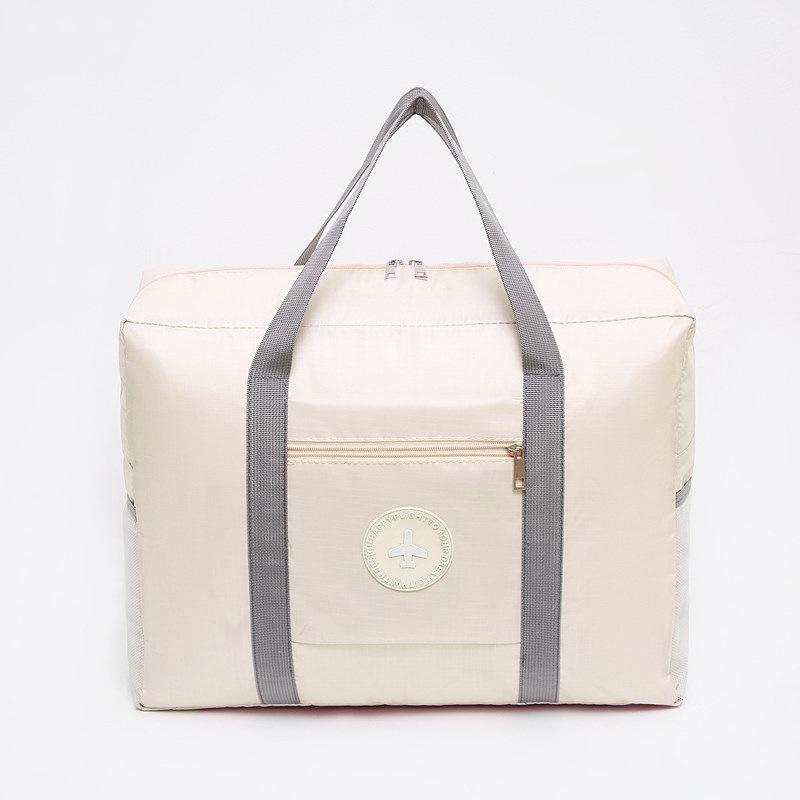 Thickened Logo Foldable Luggage Bag - Attachable Suitcase Travel & Storage Solution