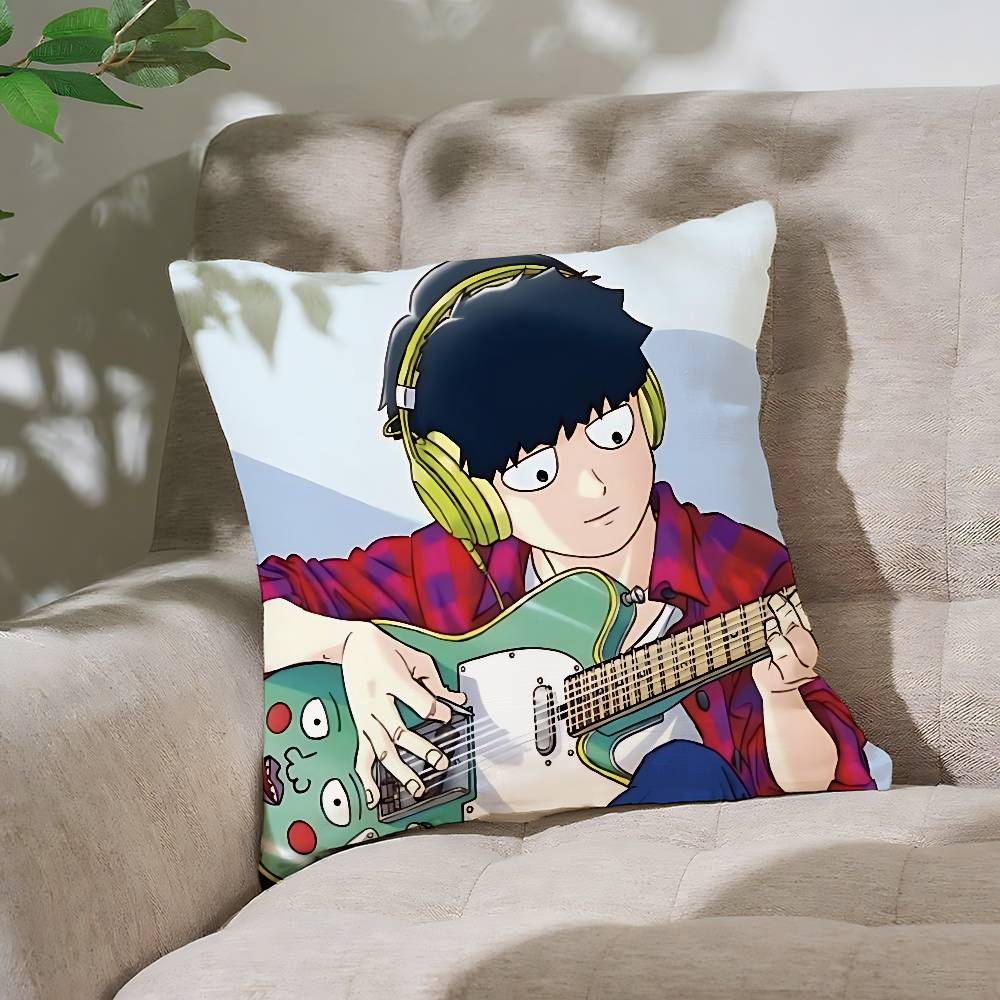 Funny A-Mob Psycho-S 100 Pillow Case Cushion Cover Soft Cute Throw Pillow Case For Car Sofa Pillowcase Polyester With Zipper