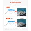 SucceBuy 3 Bow Boat Bimini Tops 600D Polyester Canopy with Aluminum Alloy Frame Waterproof Sun Shade Awning Canopy Fit for Boat