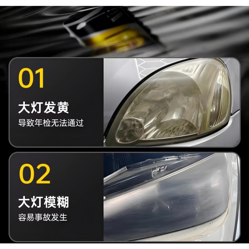 Car Headlight Restoration Kit Remove Yellowing Increase Brightness Anti Aging Care Set