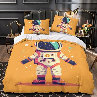 Astronaut Soft Duvet Cover, Beding Set for Children Kids Plus Adult Peoples, Home Decor, King-Sized Dimensionsd Dimensions Warm Plus Comfortable