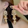 Thaise Stijl Bel Kwast Oorbellen Luxe Etnische Stijl Oorknopjes Strass Parels Oorhanger Cadeau