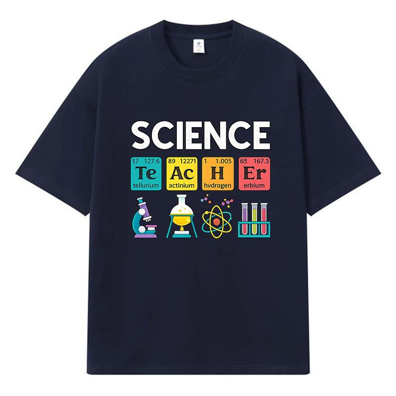 2026 Science Printed Graphic Streetwear Y2k Harajuku Clothes 100% Cotton T Shirt Casual Oversized Summer Men T-shirt