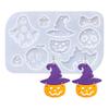 Halloween Handmade Diy Epoxy Silicone Mould Holiday Earring Resin Mold Bat Spider Skull Earrings Pendant Gypsum Mold