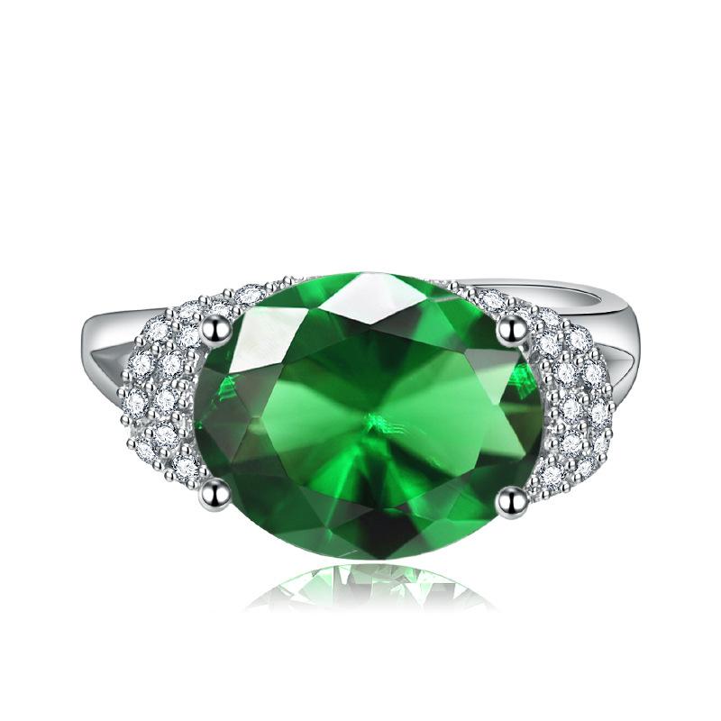 BELLA BOX Opening Resizable Rings For Women 6ct Zircon Engagement Party Fine Jewelry Gift