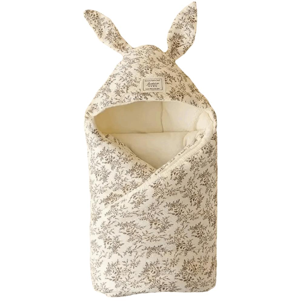 Extraweiche Thermische Puckdecke mit Hasenohren-Design Neugeborenen-Puckdecke Baby-Pucken Neugeborenenpflege