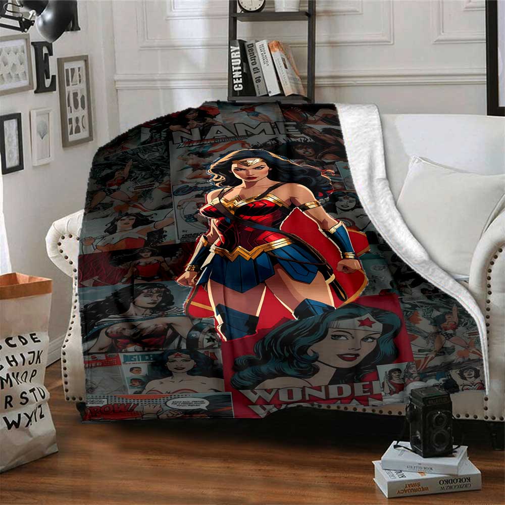 Warner Bros. Films (2) Personalized Name Blanket Cozy Customizable Blanket Comfortable for Home Decor Chair Office Chair Bed for All Occasions