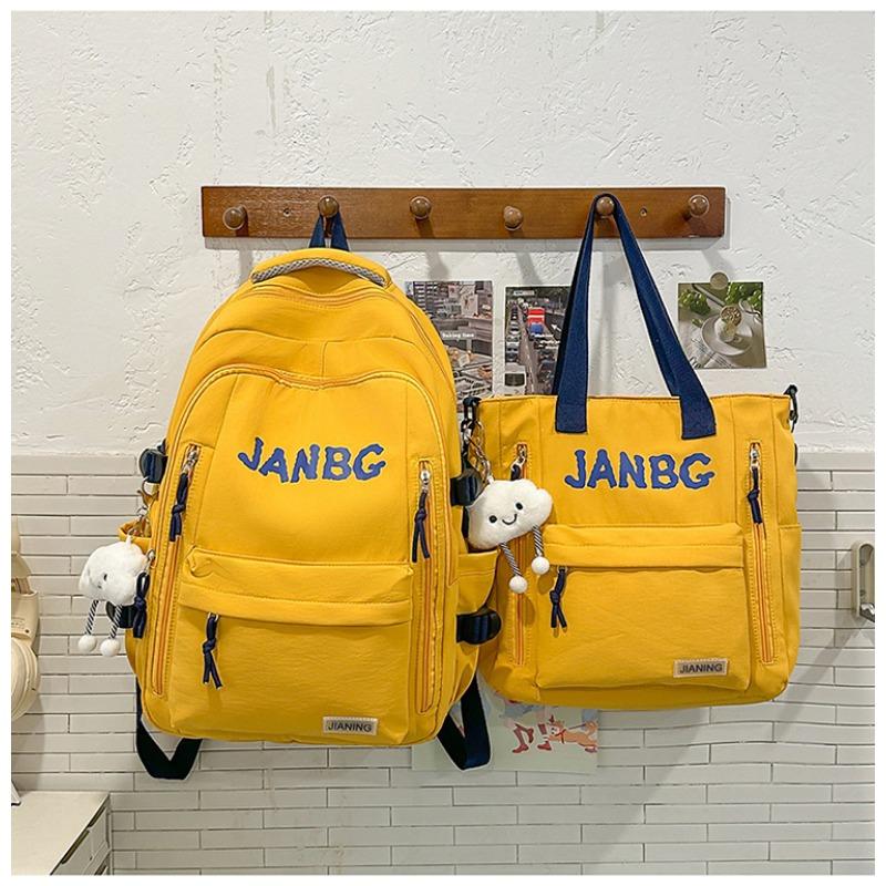School Bag New High-value College Style Simple Letter Make-up Bag Light Travel Large-capacity Backpack