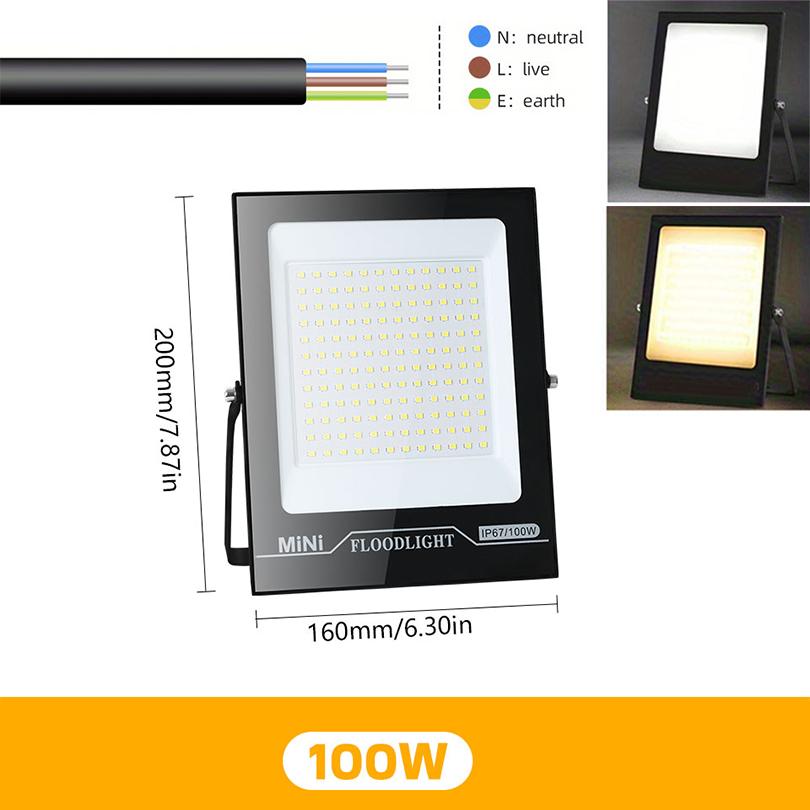 LED Floodlight AC220V 50W IP66 Waterproof For Outdoor Wall Garden 100W LED Reflector Street Lamp 30W Wall Flood Lights