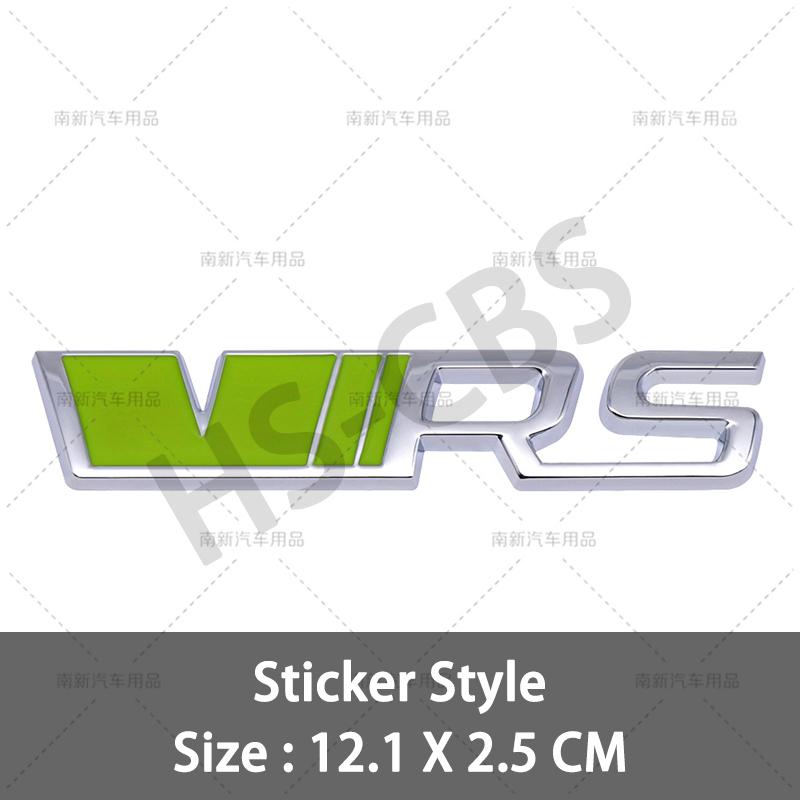 Metal 3D VRS Badge Car Front Grill Emblem VRS Rear Trunk JGHJ6 Decal Stickers For Fabia Octavia Rapid Superb Yeti Karoq Vision Kodiaq