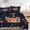 3pcs Cute Animals Printed Bedding Set, Soft and Comfortable Quilt Cover for Bedroom, Guest Room (1 Duvet Cover + 2 Pillowcases, Pillow Core