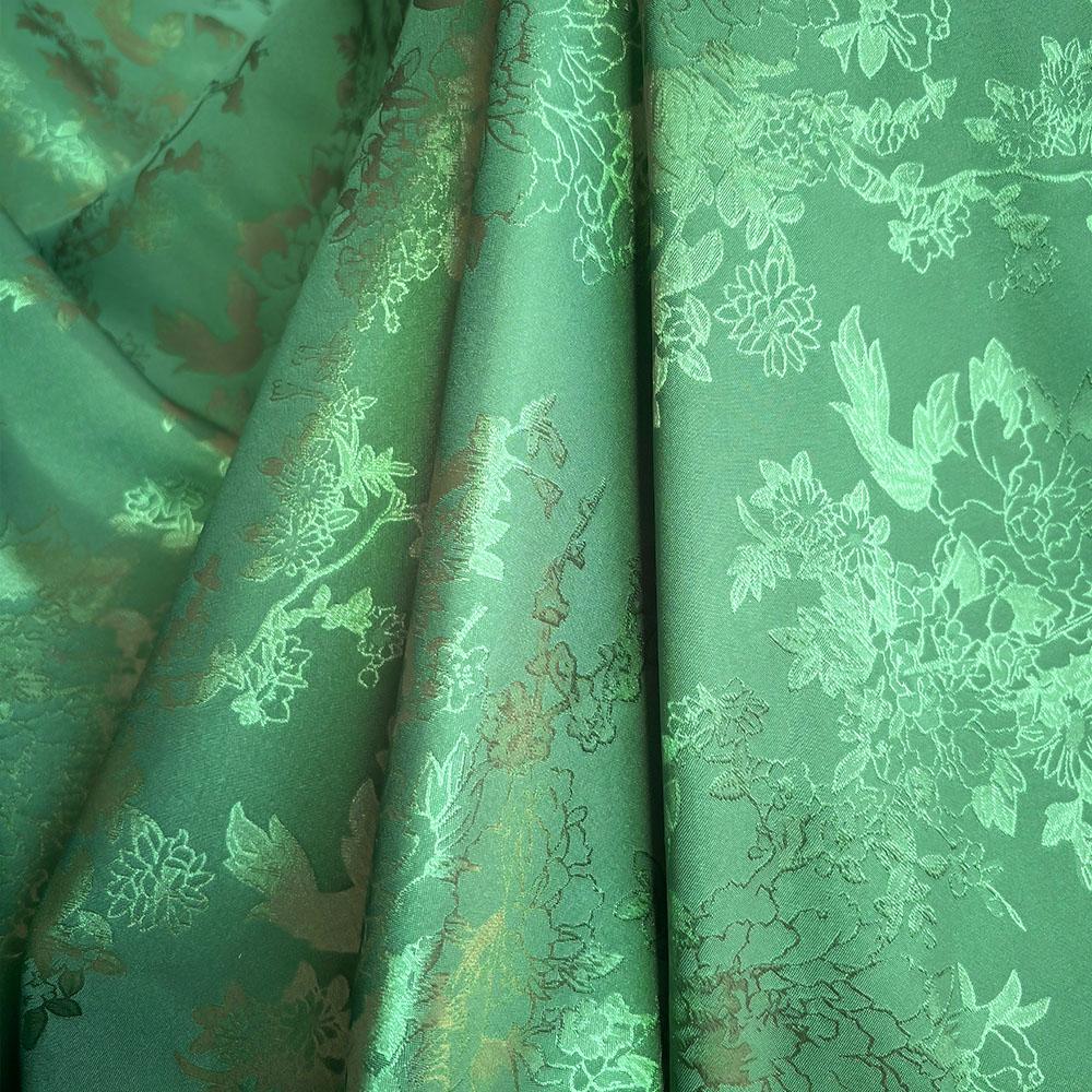 Vintage Peony Flower Brocade Jacquard Damask Fabric By Meter To Sewing For Garment Patchwork Cheongsam And Kimono Designer Seams