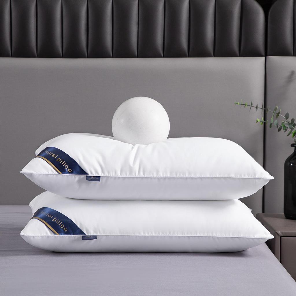 New Hotel-Style Feather Velvet Side Sleeper Pillow - Custom Solid Color for Guesthouses