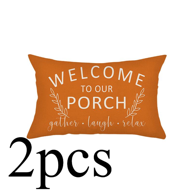 

4 шт./компл., новый чехол для подушки под поясницу с тыквой, для гостиной, для дивана, праздничное украшение, льняной принт, чехол для подушки под поясницу, чехол без подушки 30cm*50cm