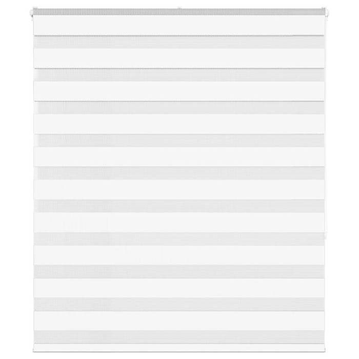 VidaXL Store zèbre blanc 130x150 cm largeur du tissu 125,9cm polyester, store à enrouleur zébré, store zébré pour fenêtre, 4014761